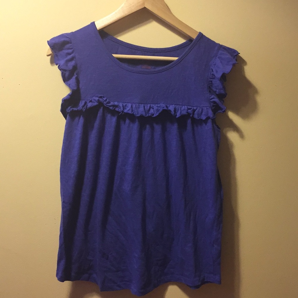 Cat & Jack Purple Blouse for Kids w/ Cute Ruffes